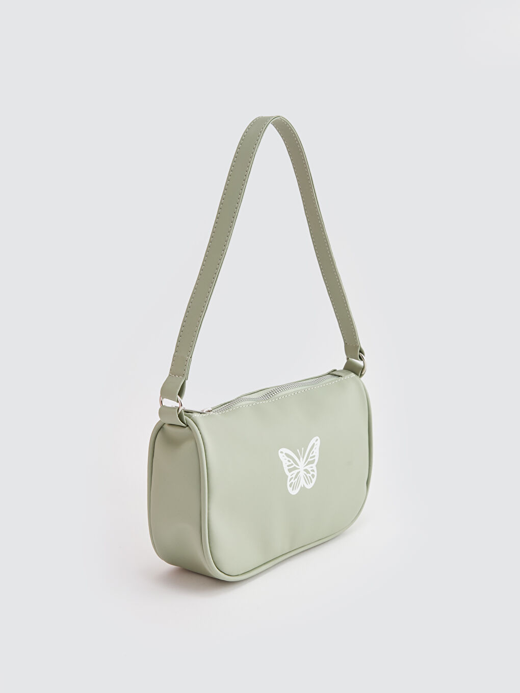 Yeşil Baskılı Kız Çocuk Kol Çantası-1