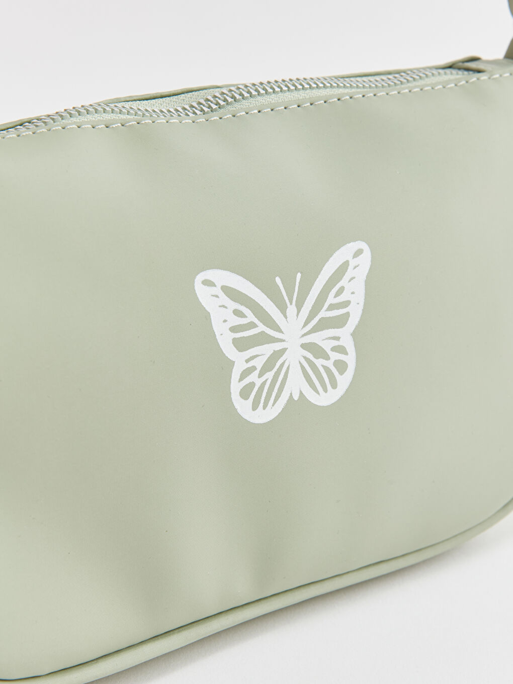 Yeşil Baskılı Kız Çocuk Kol Çantası-3