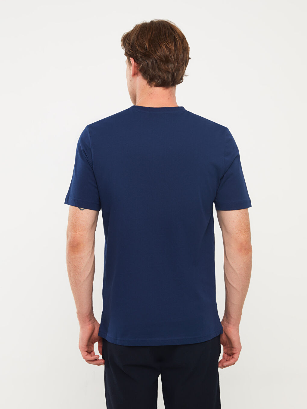 Футболка для чоловіків з круглим вирізом, коротким рукавом, з принтом, з чесаної бавовни-4