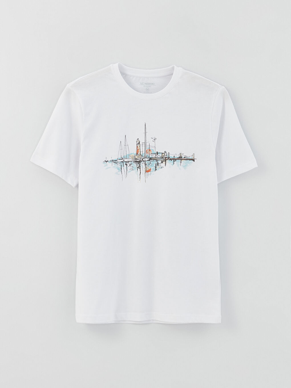 Футболка для чоловіків з круглим вирізом, коротким рукавом, з принтом, з чесаної бавовни-5