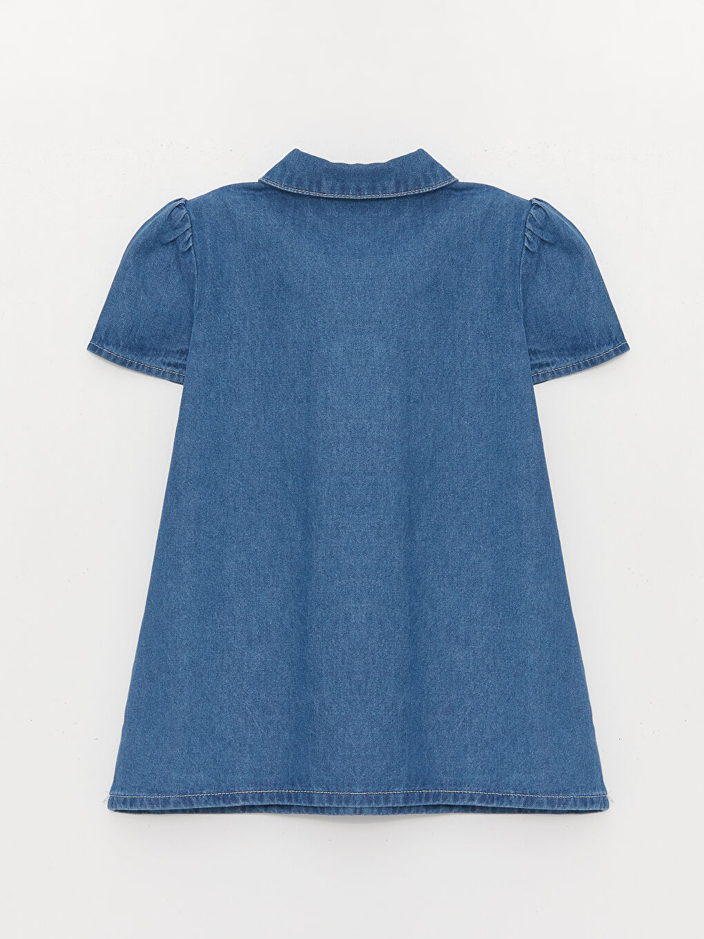 LCW baby Collared Neck Baby Girls' Denim Dress -S3K918Z1-311