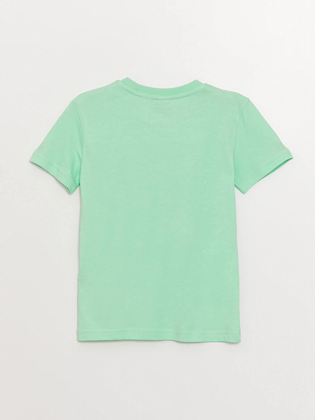 Yeşil Bisiklet Yaka Baskılı Kısa Kollu Erkek Çocuk Tişört-1