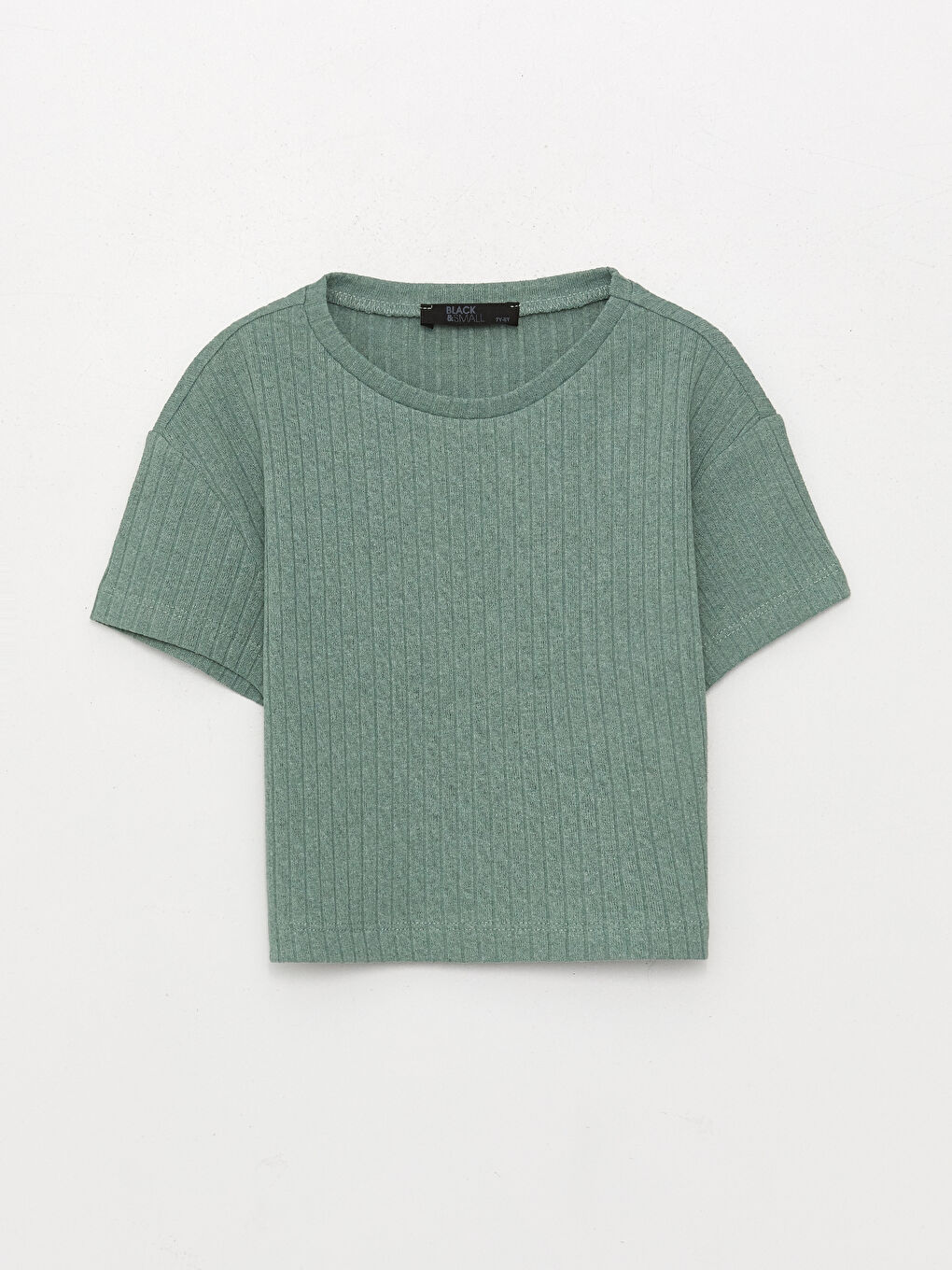 Yeşil Bisiklet Yaka Kısa Kollu Kız Çocuk Tişört ve Şort-1