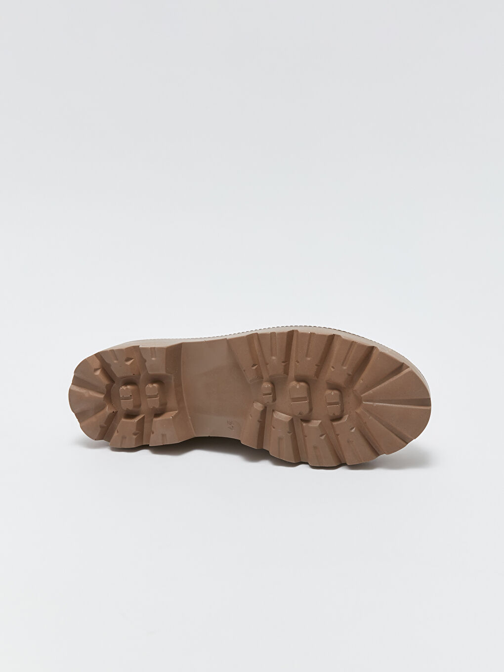 Kahverengi Kalın Taban Kadın Loafer Ayakkabı-5