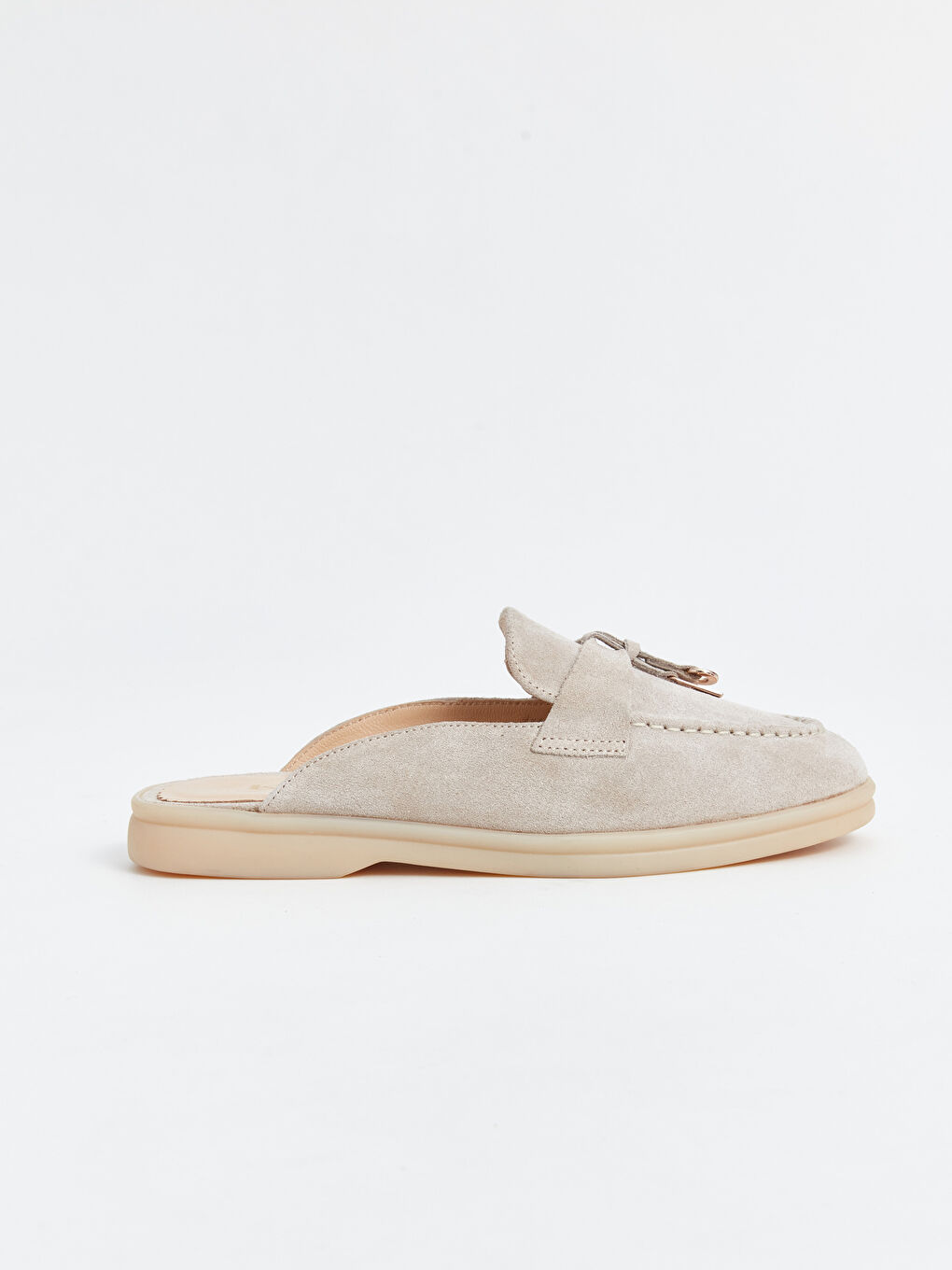 Bej Klasik Görünümlü Kadın Ev Terliği-1