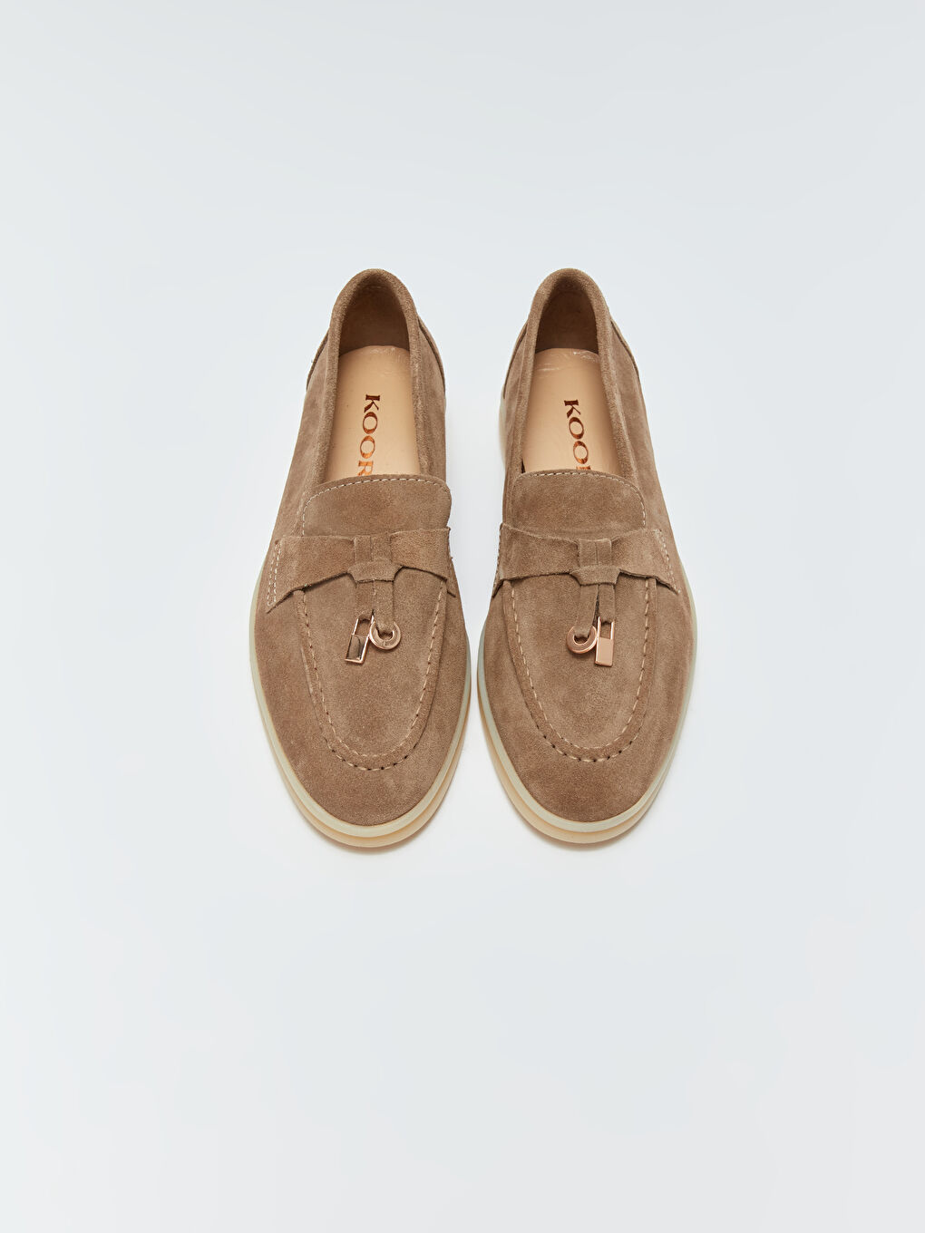 Kahverengi Kadın Loafer Ayakkabı-2