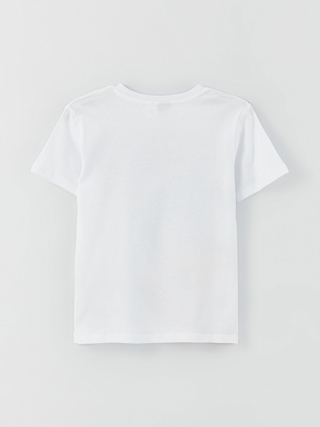 Beyaz Bisiklet Yaka Sonic Baskılı Kısa Kollu Erkek Çocuk Tişört-1