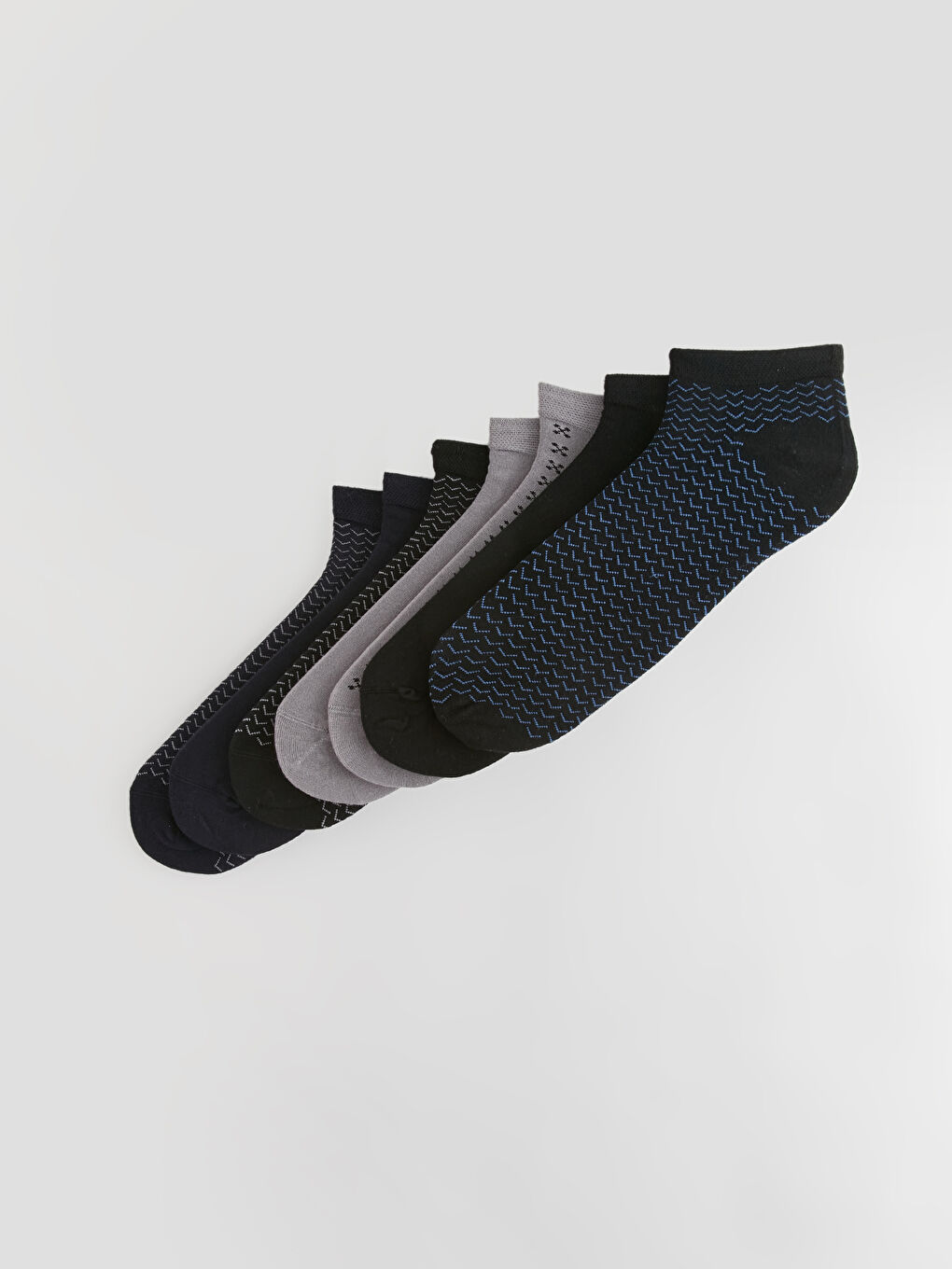 Patterned Men's Bamboo Booties Socks 7 Pack