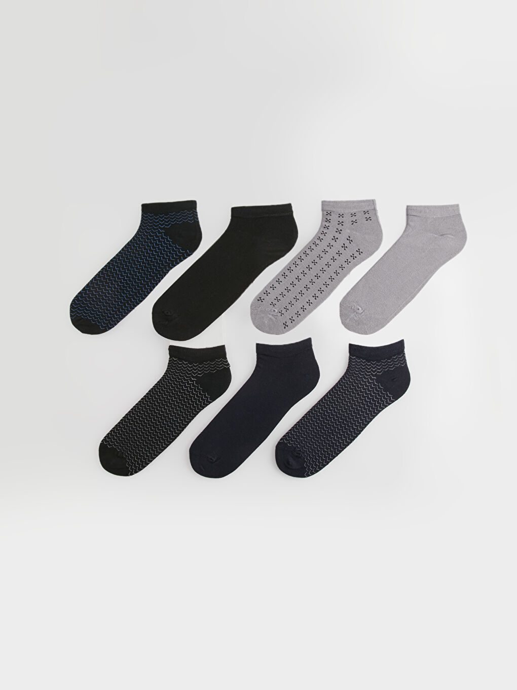 Patterned Men's Bamboo Booties Socks 7 Pack-1