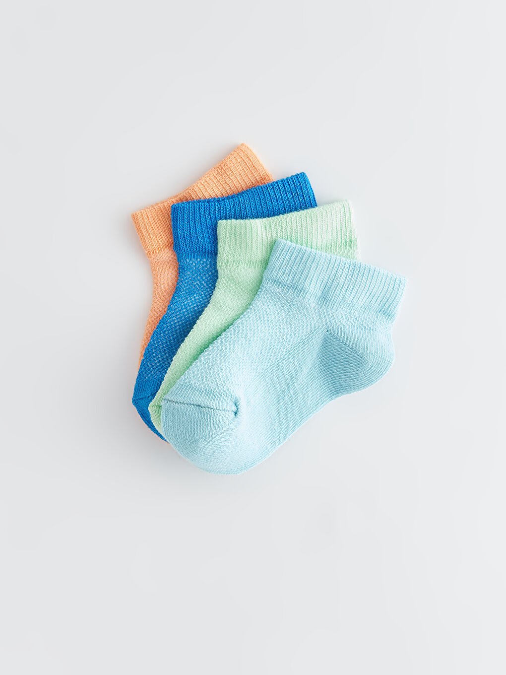 Yeşil Basic Erkek Bebek Patik Çorap 4'lü