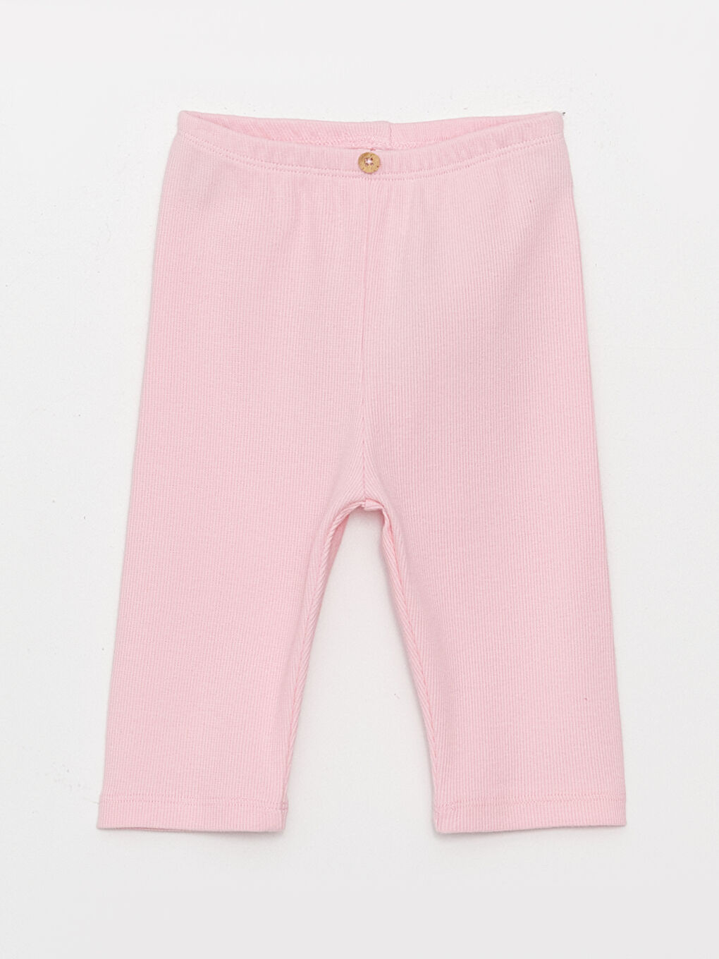 Pembe Basic Beli Lastikli 3/4 Boy Kız Bebek Tayt