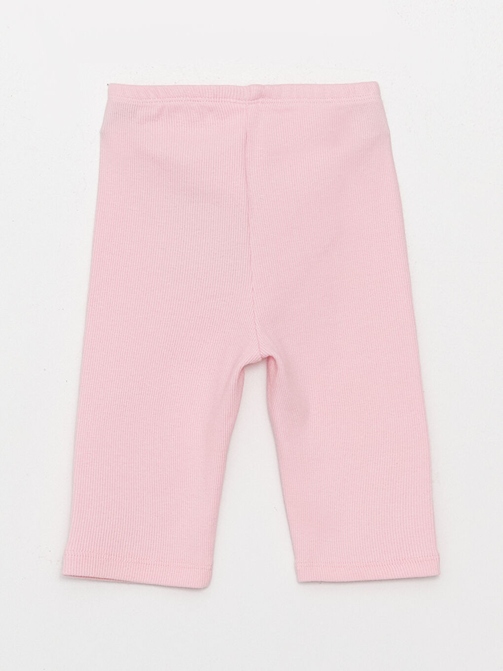Pembe Basic Beli Lastikli 3/4 Boy Kız Bebek Tayt-1
