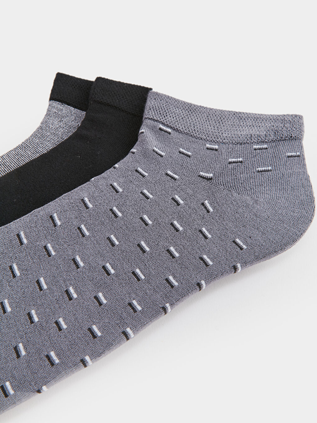 Karışık Desenli Erkek Bambu Patik Çorap 3'lü-2