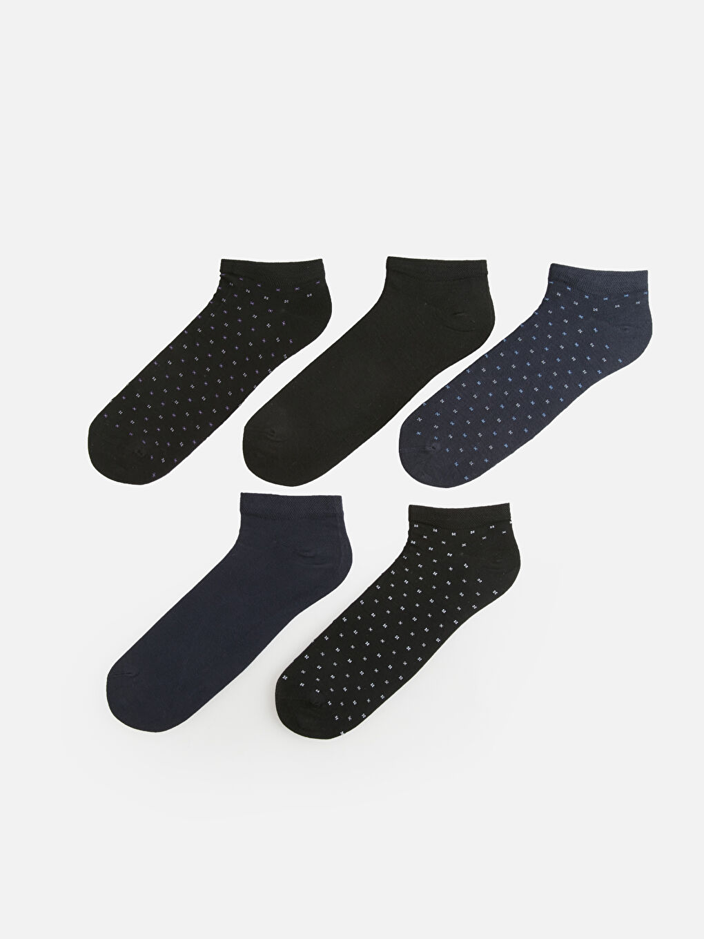 Karışık Desenli Erkek Bambu Patik Çorap 5'li