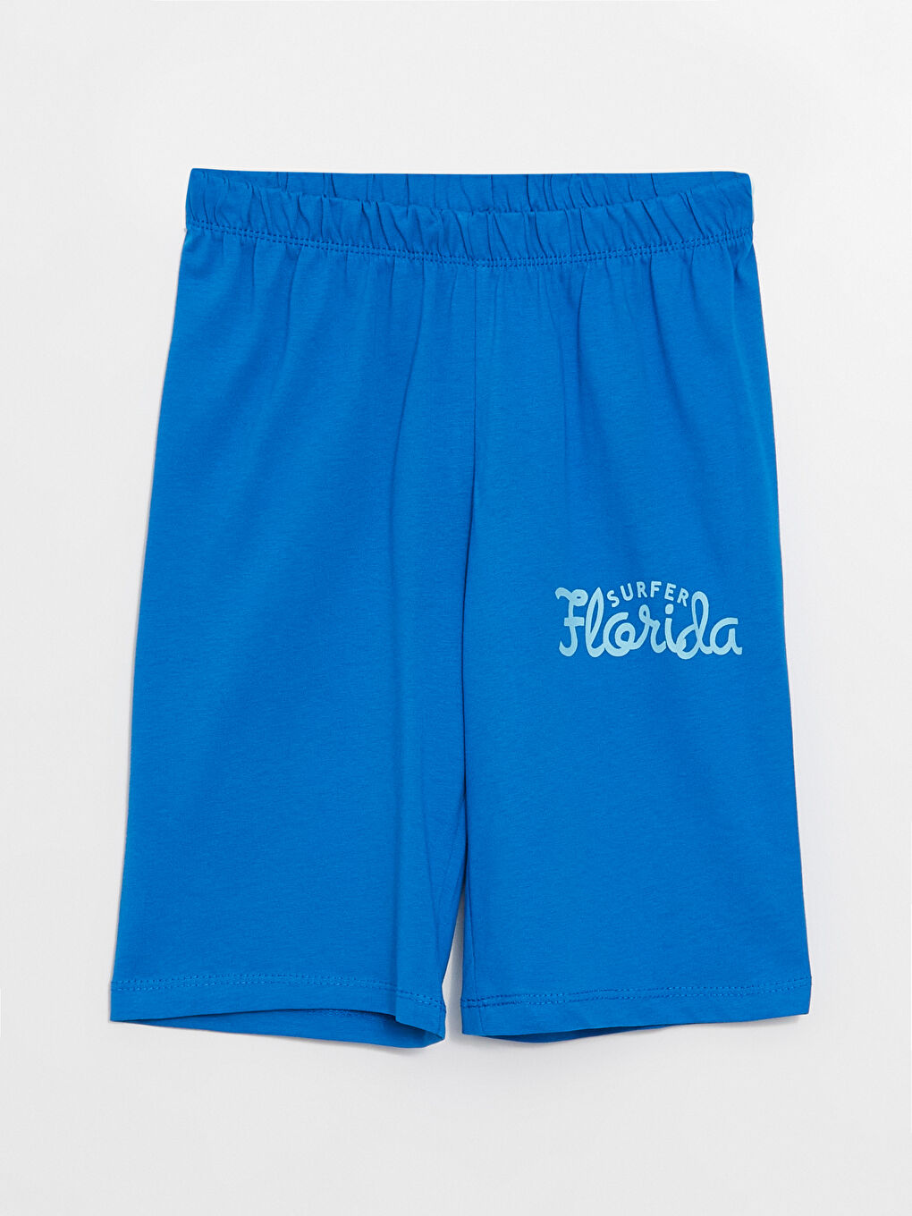 طقم بيجامة شورت بأكمام قصيرة مطبوع بياقة دائرية للأولاد-4