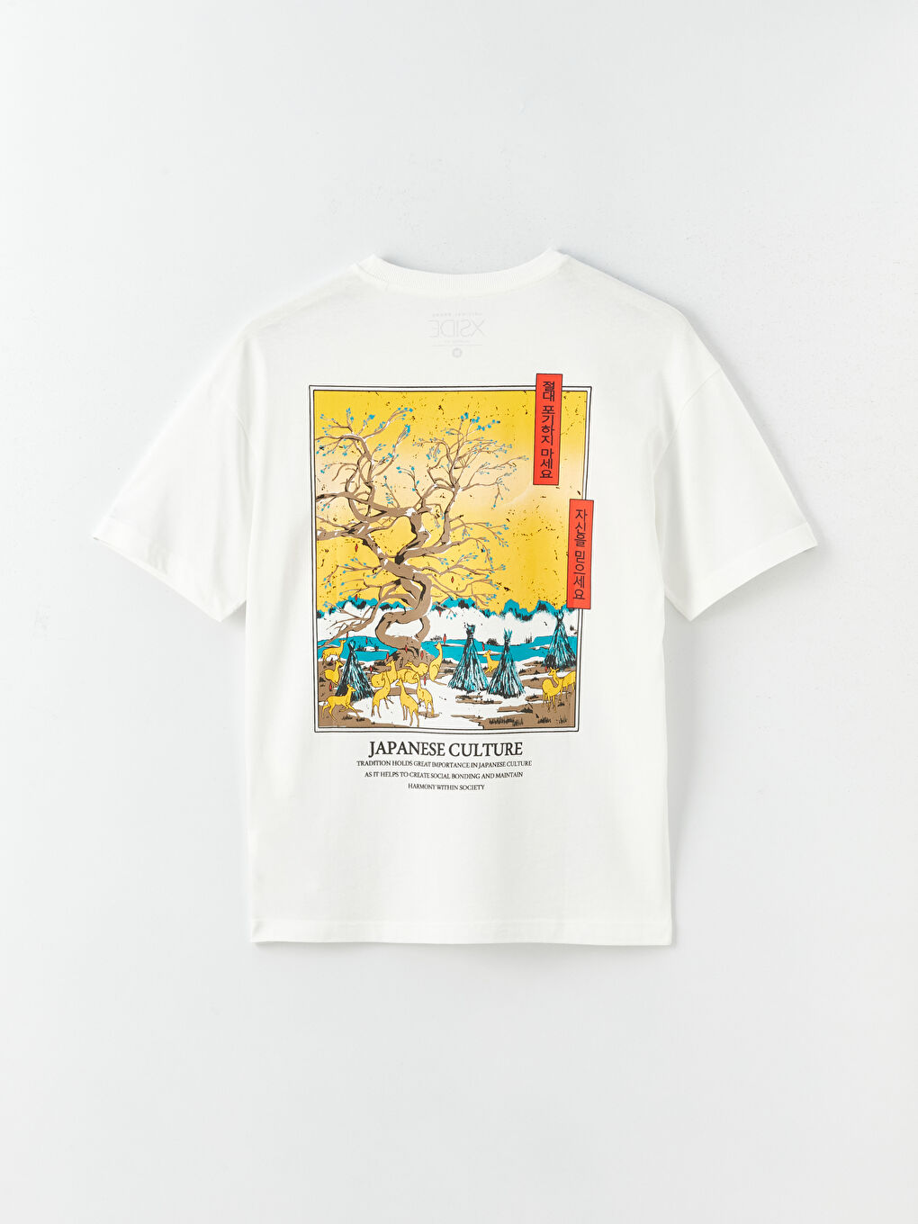 تيشيرت رجالي ياقة دائرية كم قصير مطبوع قطن ممشط-6