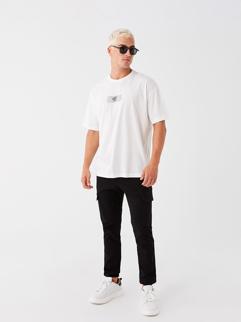 Crew Neck Short Sleeve Printed Combed Cotton Men's T-shirt-1