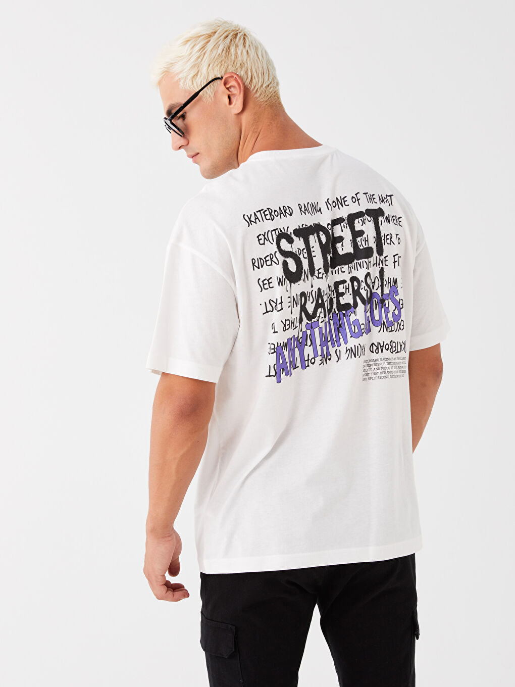 Crew Neck Short Sleeve Printed Combed Cotton Men's T-shirt-4