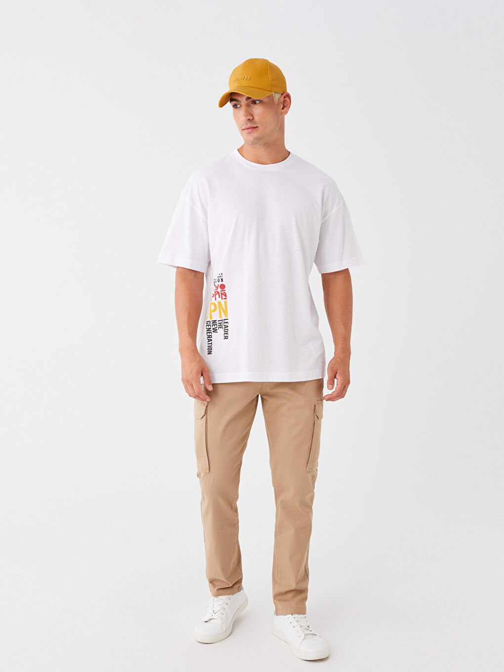 Oversize Crew Neck Short Sleeve Printed Jersey Men's T-Shirt-1