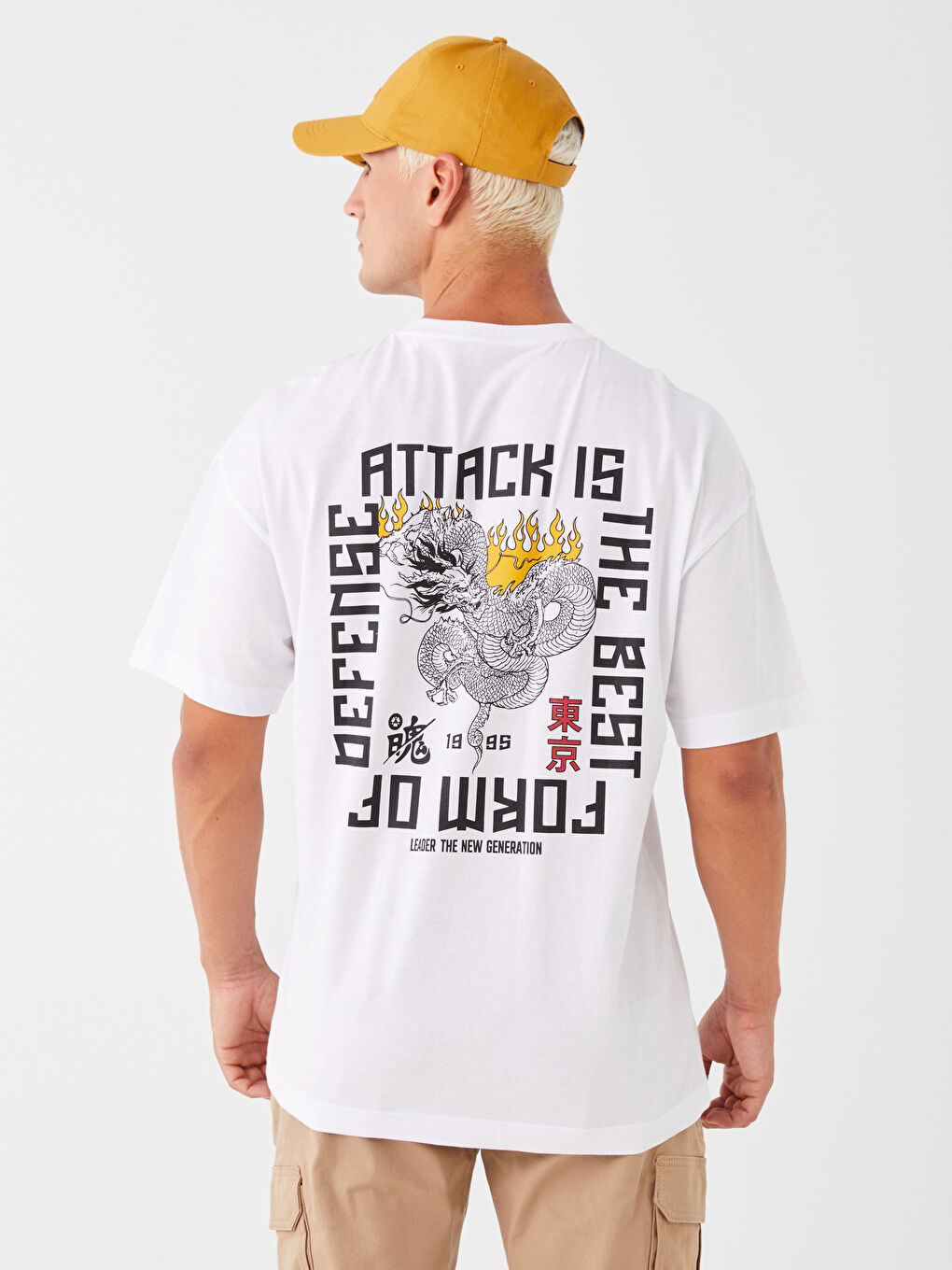 Oversize Crew Neck Short Sleeve Printed Jersey Men's T-Shirt-4