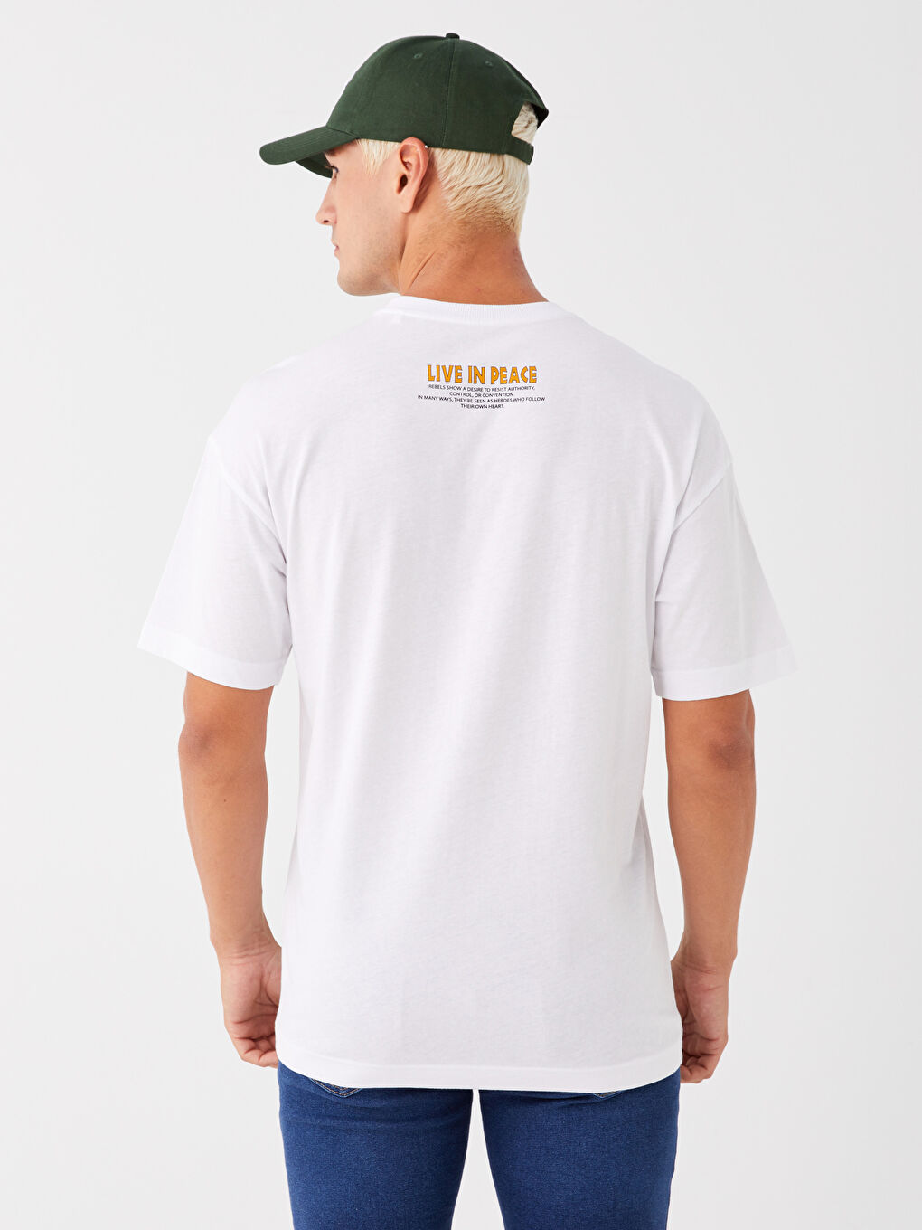 Crew Neck Short Sleeve Printed Combed Cotton Men's T-shirt-4