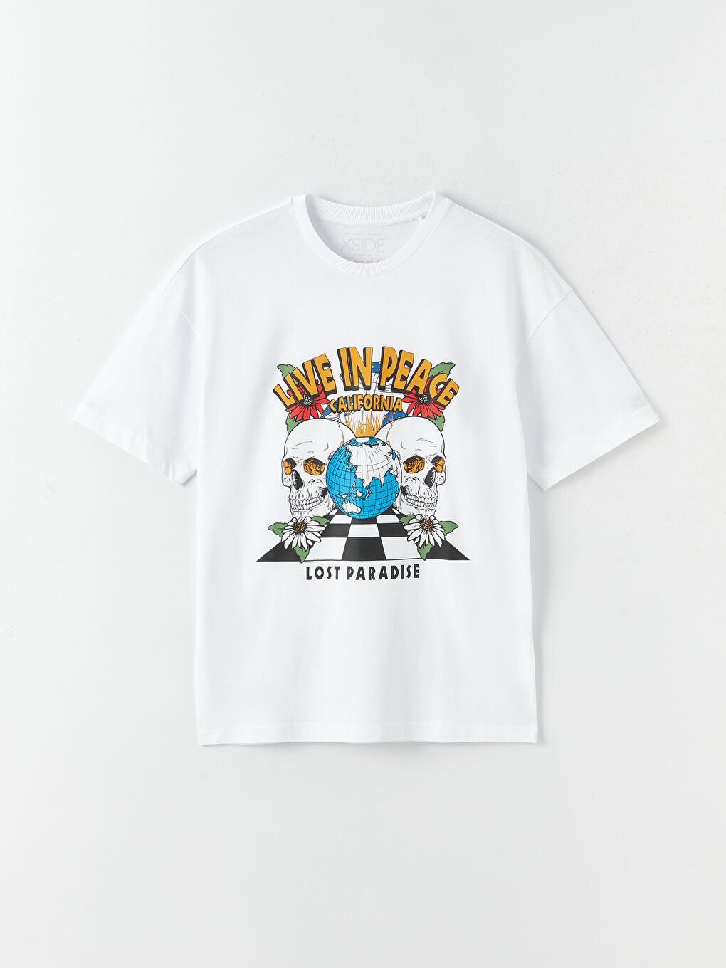 Crew Neck Short Sleeve Printed Combed Cotton Men's T-shirt-5