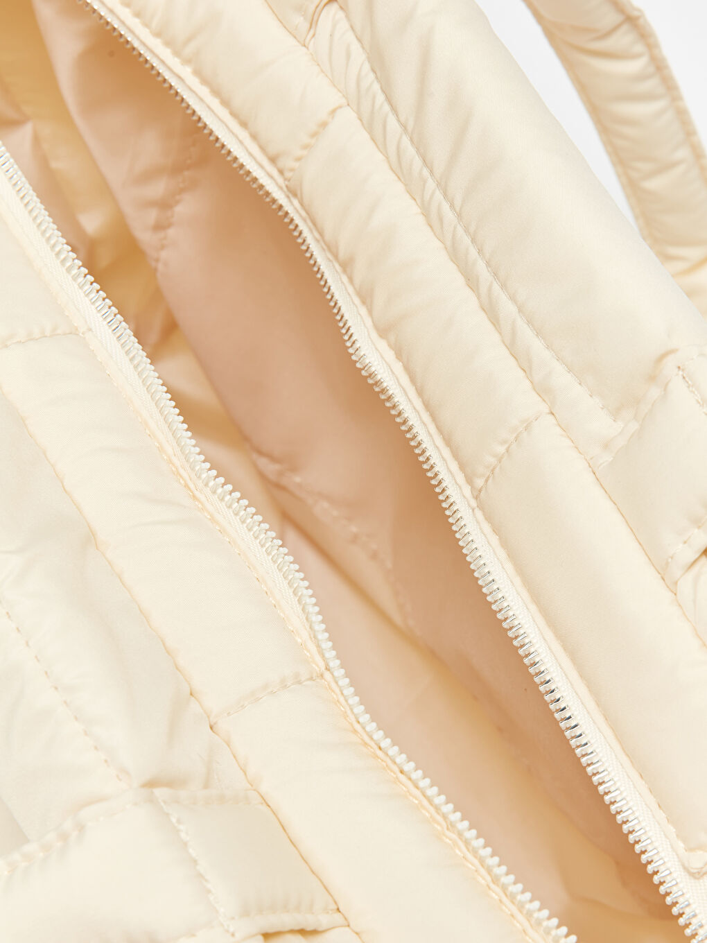 Ekru Etiket Baskılı Kız Çocuk Tote Çanta-4