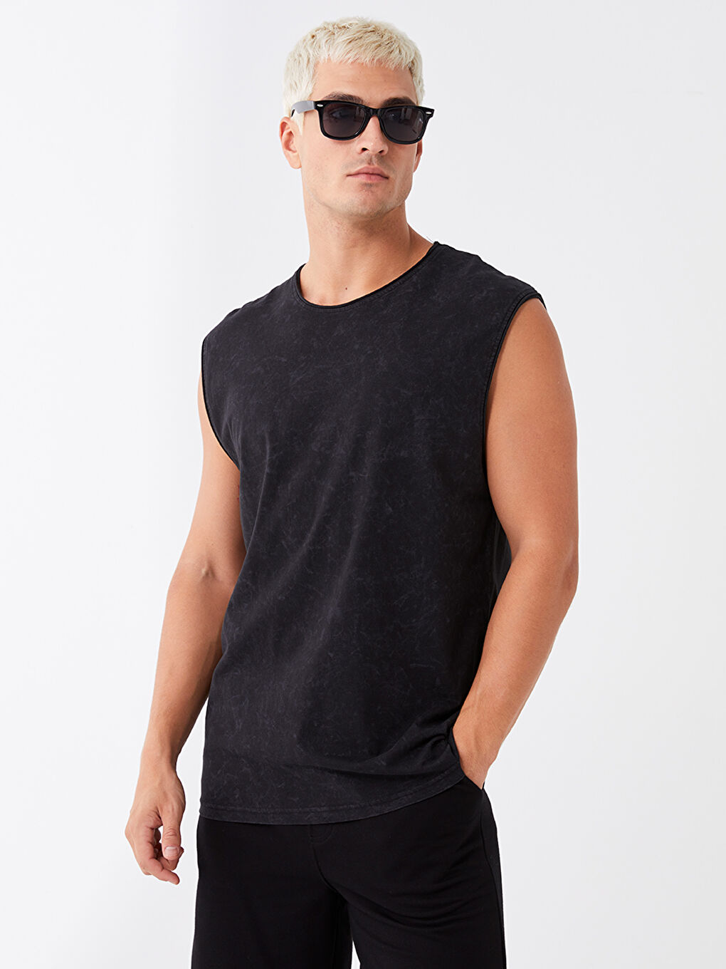 Crew Neck Jersey Men's Sleeveless T-Shirt