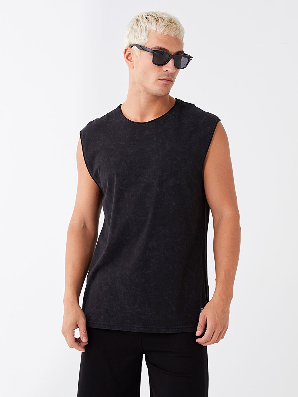 Crew Neck Jersey Men's Sleeveless T-Shirt-1
