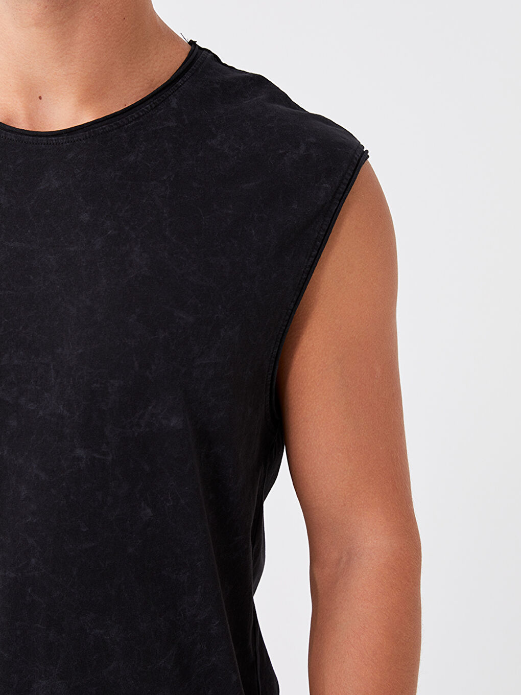 Crew Neck Jersey Men's Sleeveless T-Shirt-3