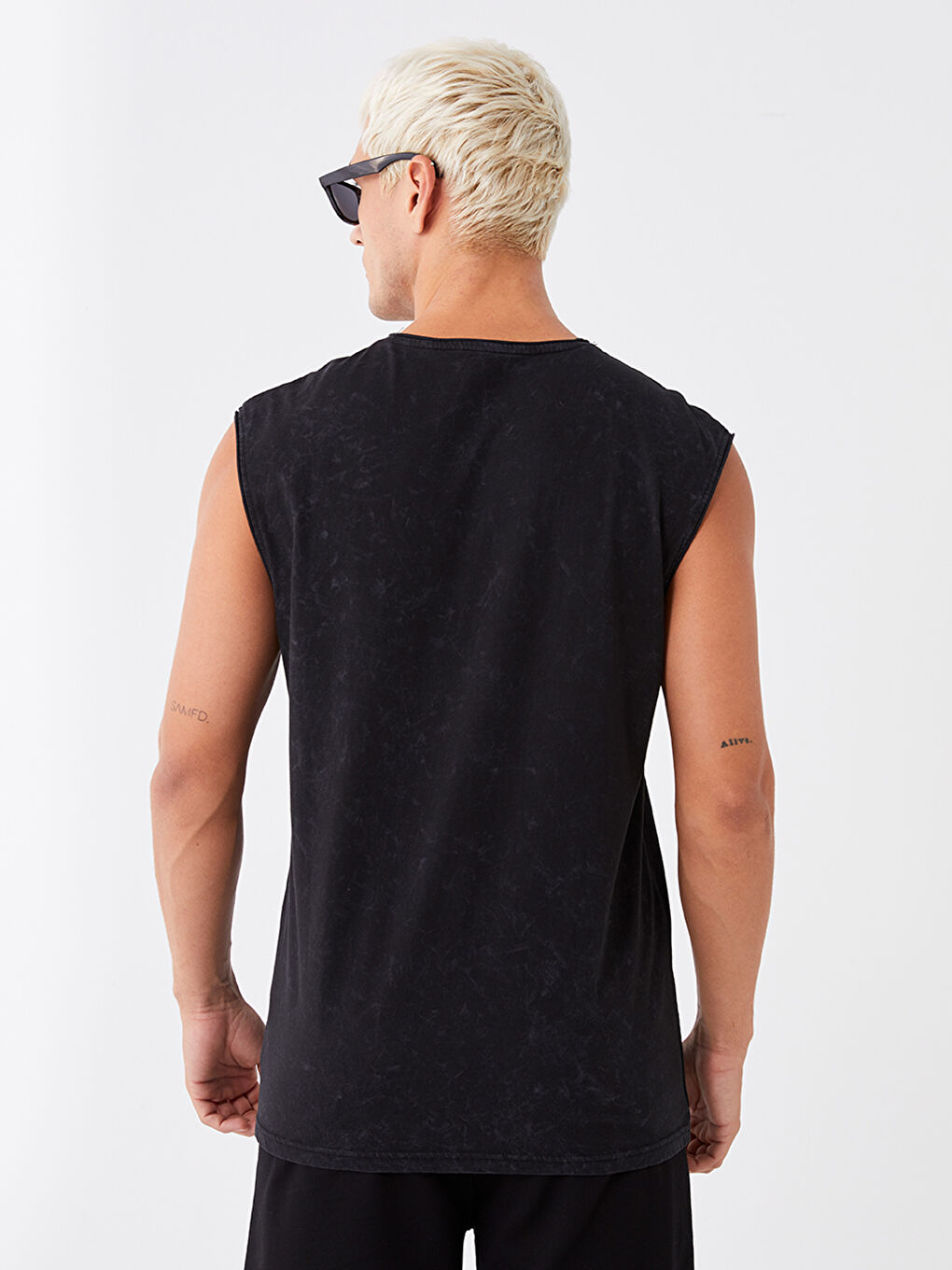 Crew Neck Jersey Men's Sleeveless T-Shirt-4