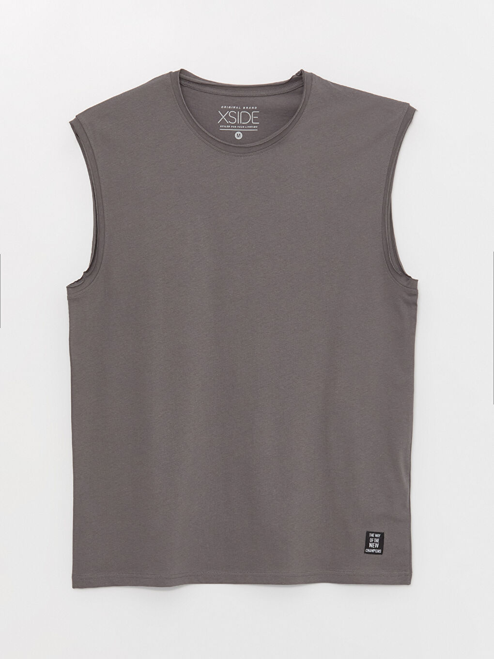 تيشيرت بدون أكمام ياقة دائرية جيرسي للرجال-5