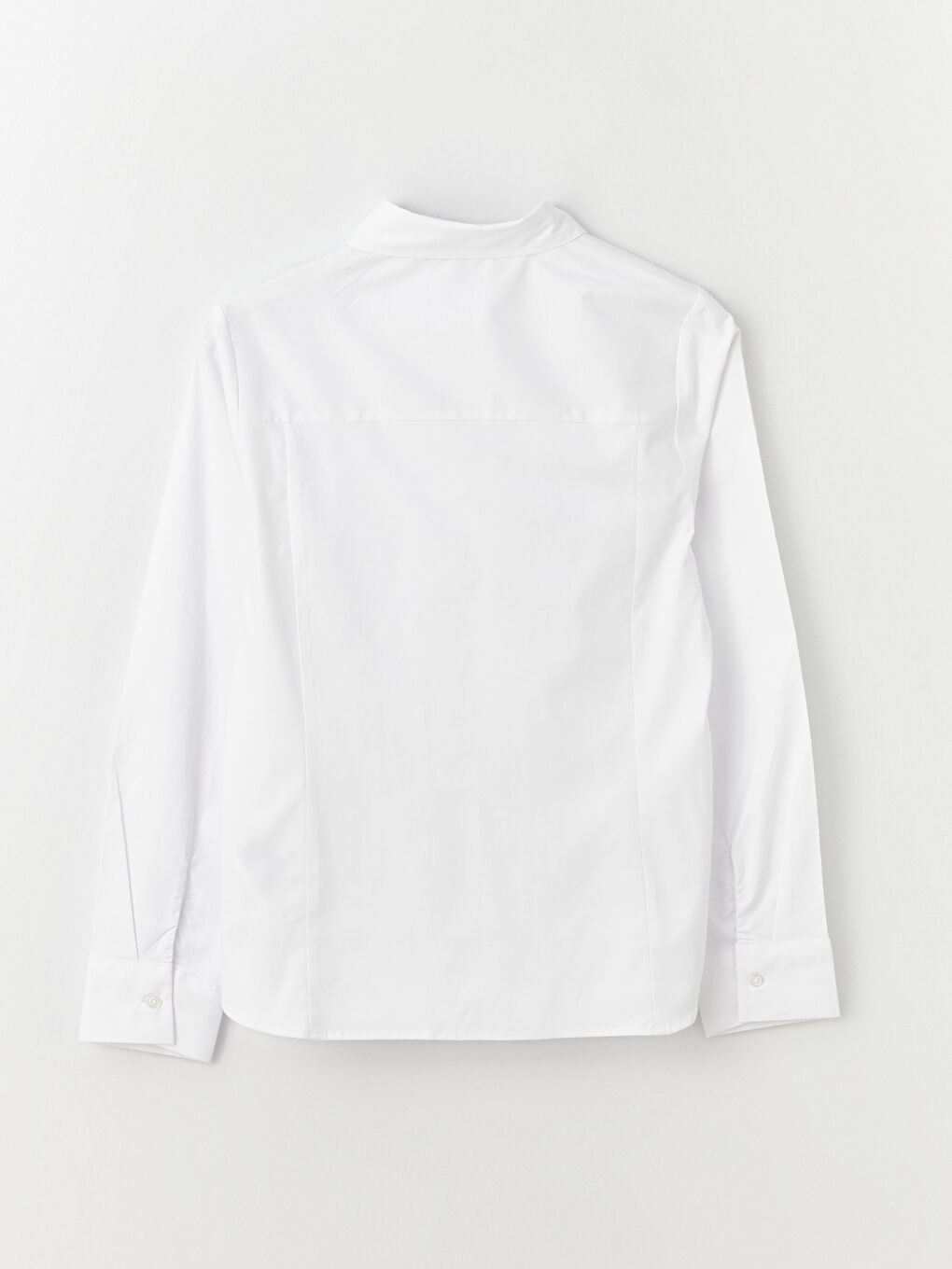 Beyaz Poplin Kadın Gömlek-6