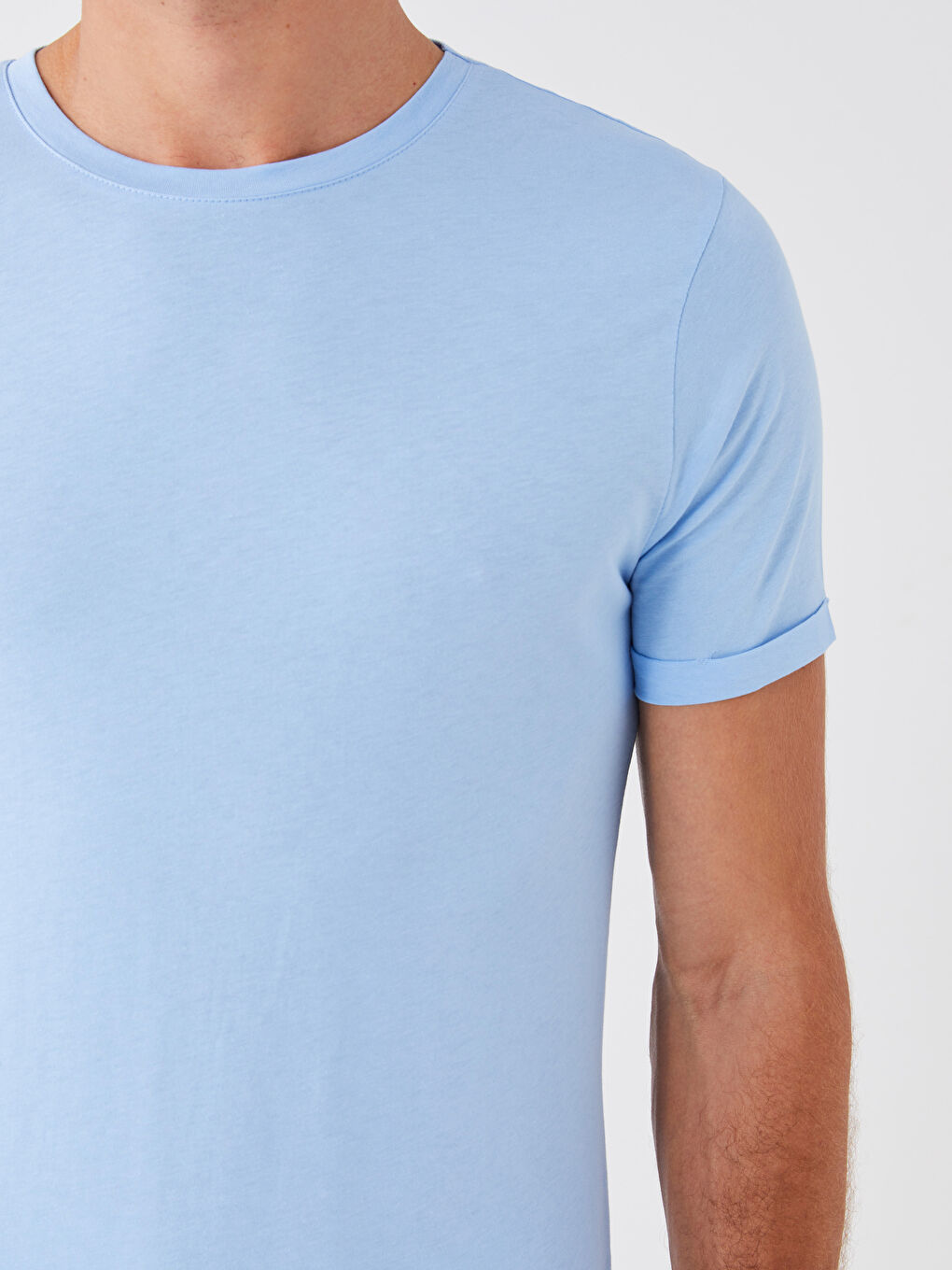 Mavi Bisiklet Yaka Kısa Kollu Erkek Tişört-3