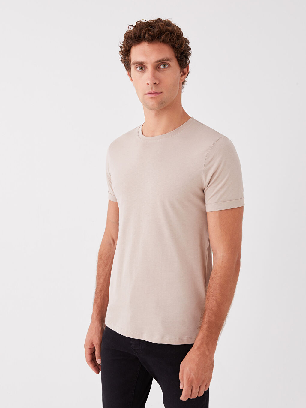 Crew Neck Short Sleeve Men's T-Shirt-1