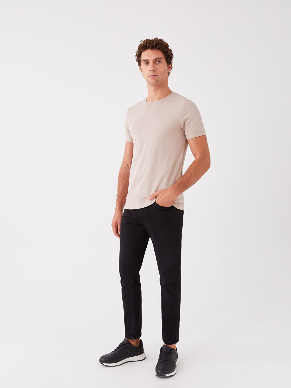 Crew Neck Short Sleeve Men's T-Shirt-2