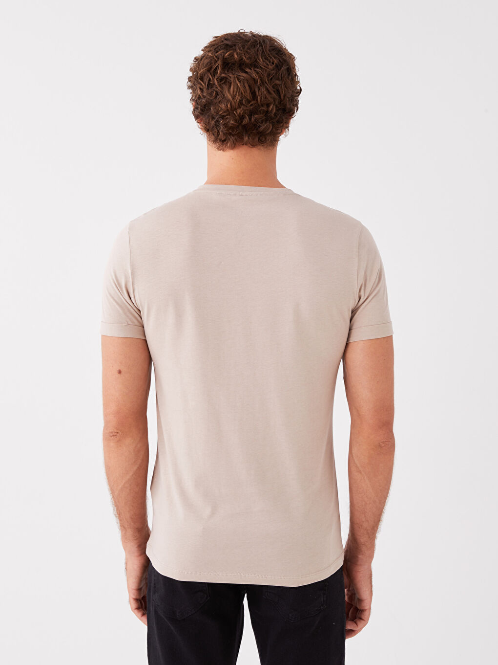 Crew Neck Short Sleeve Men's T-Shirt-4