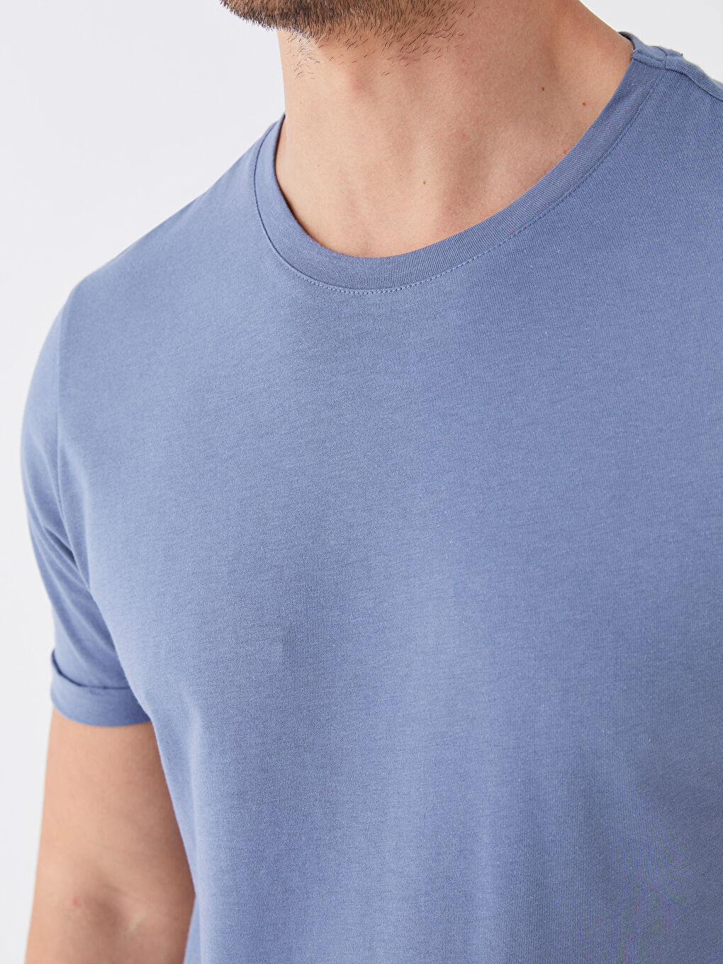 İndigo Bisiklet Yaka Kısa Kollu Erkek Tişört-3