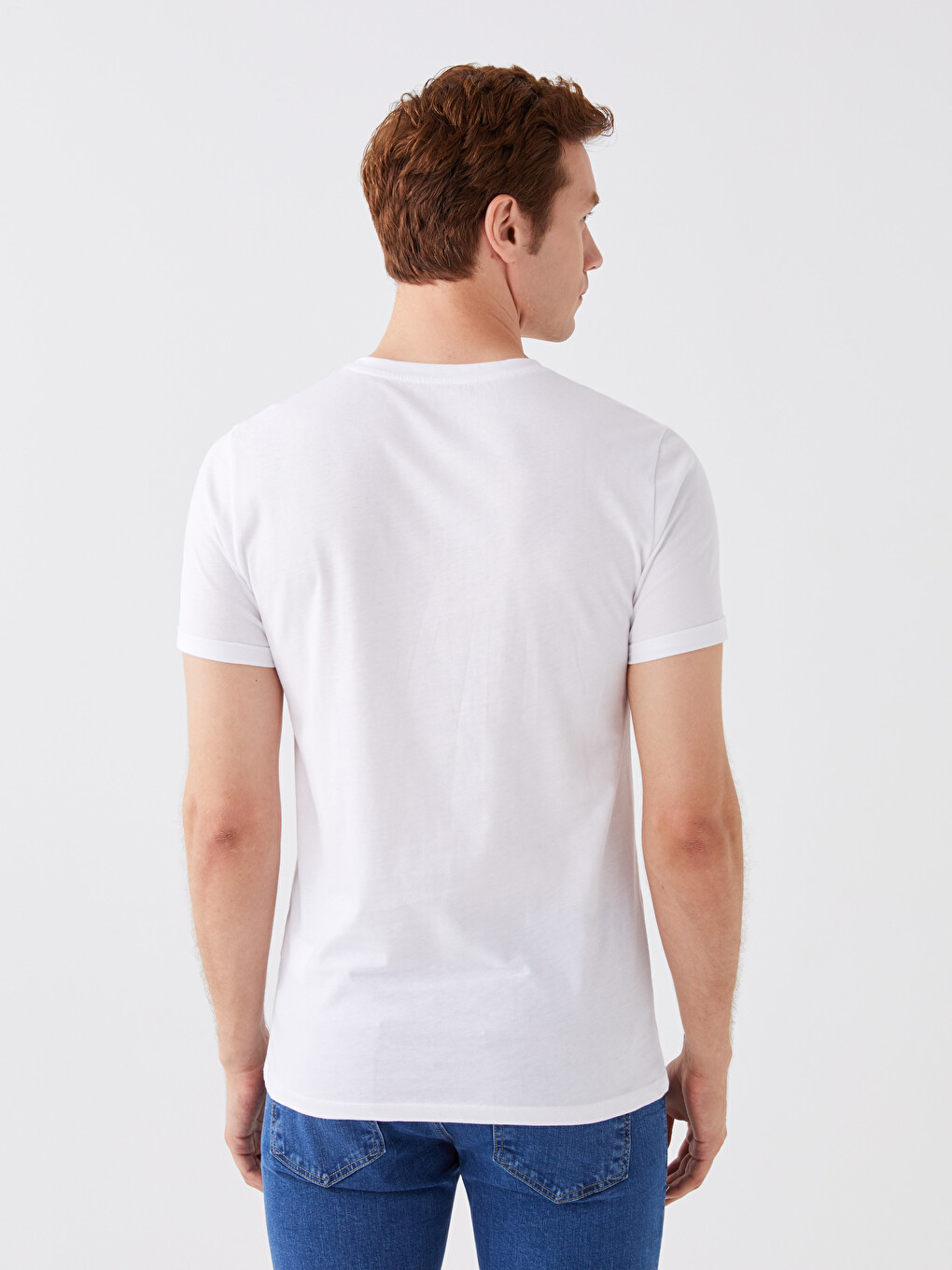 Crew Neck Short Sleeve Men's T-shirt-4
