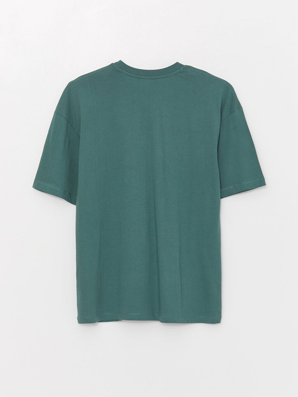 Yeşil Bisiklet Yaka Kısa Kollu Baskılı Penye Erkek Tişört-6