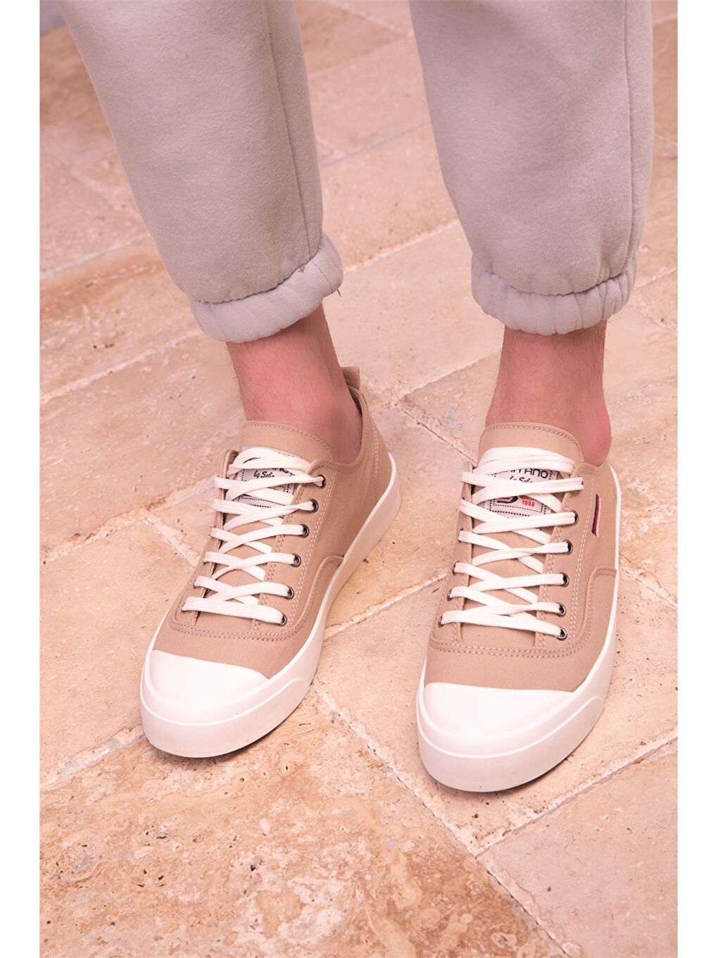 Kahverengi Bağcıklı Erkek Spor Ayakkabı-2