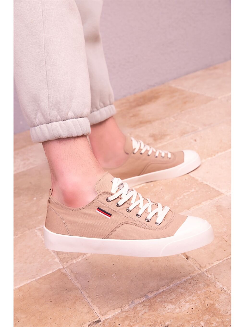 Kahverengi Bağcıklı Erkek Spor Ayakkabı-3