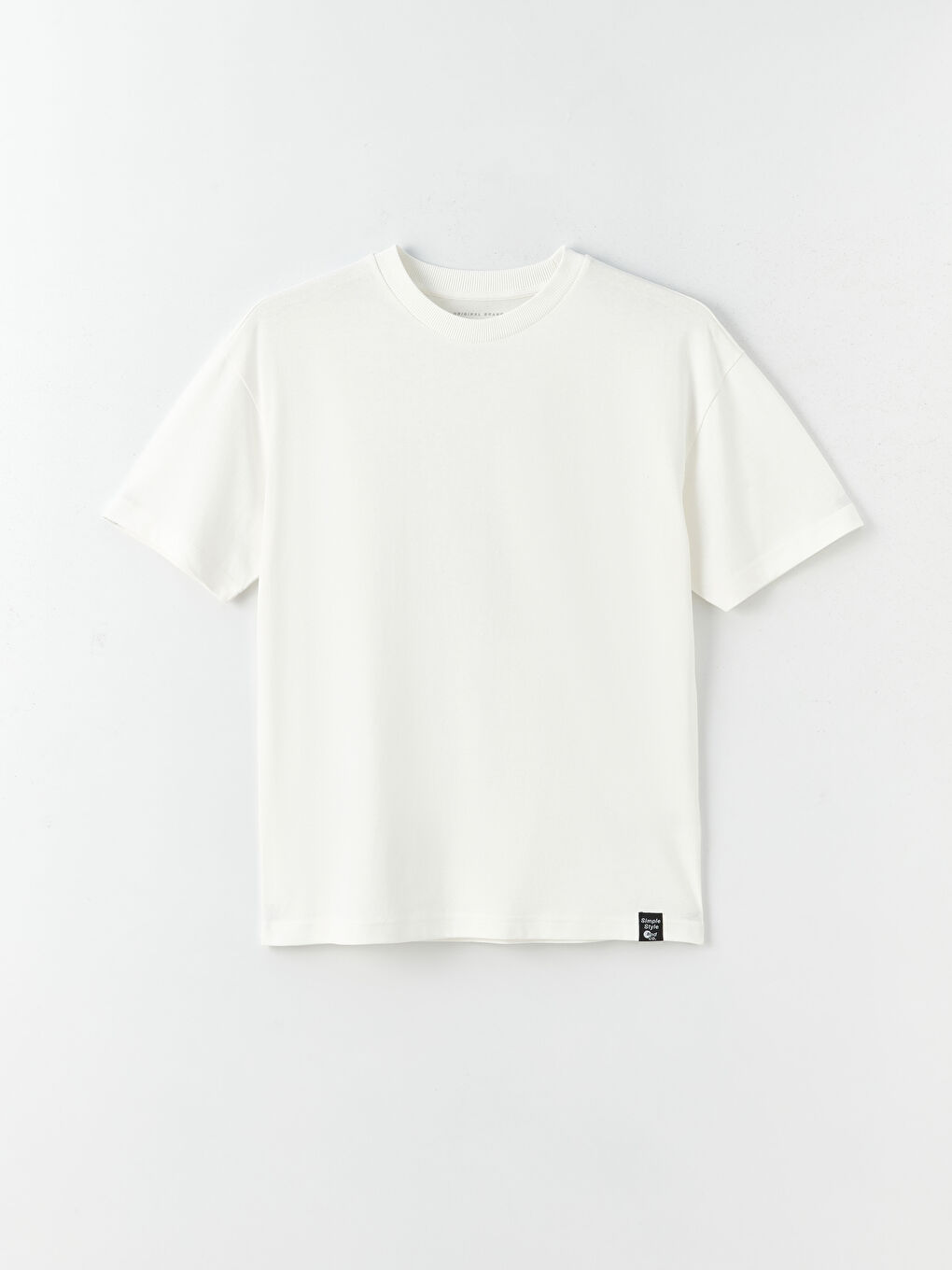 T-shirt Oversize à Col Rond et Manches Courtes en Jersey pour Hommes-5