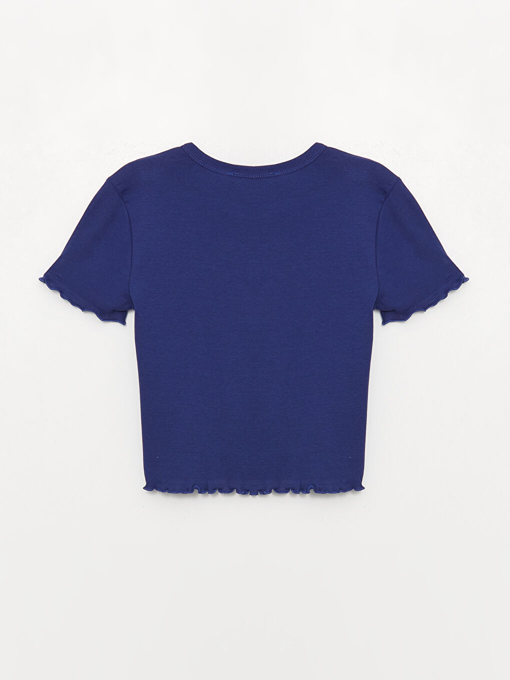 Crew Neck Printed Short Sleeve Crop Women's T-Shirt-6