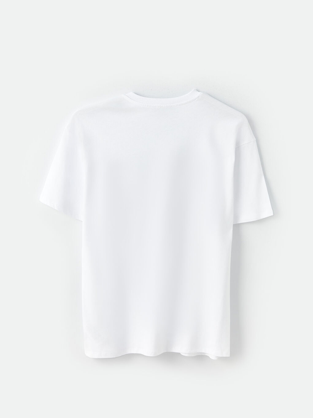 Футболка с круглым вырезом, принтом и коротким рукавом оверсайз для женщин-6