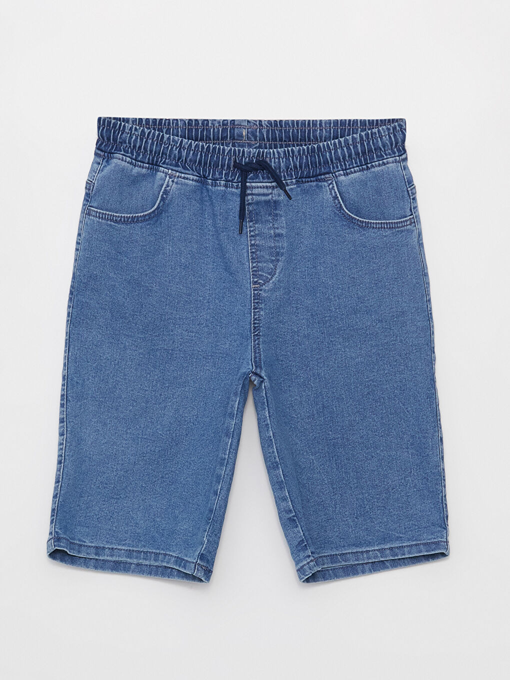 Relaxed Fit Elasticated Waist Boys' Jean Shorts-2