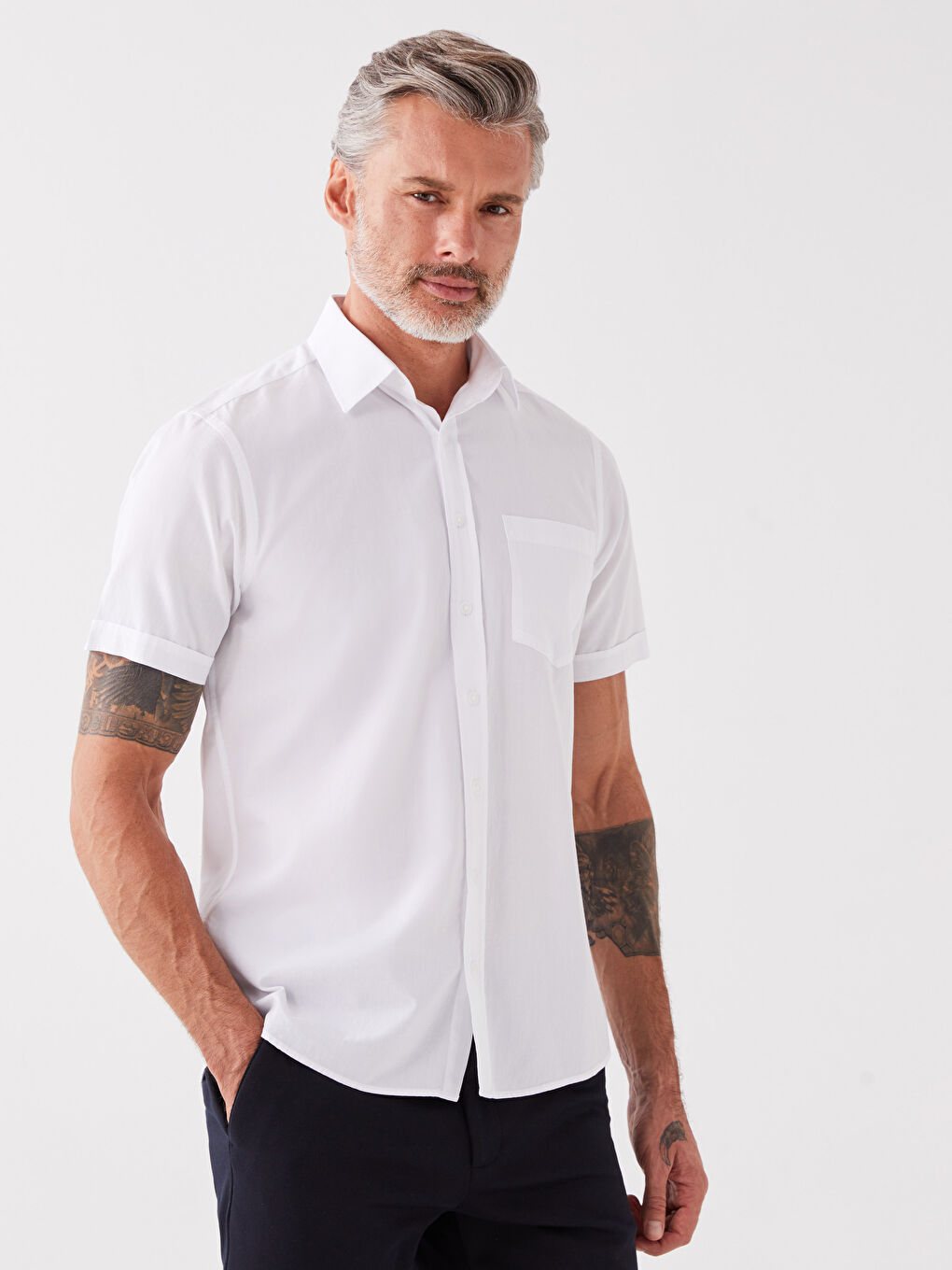 Regular Fit Short Sleeve Men's Shirt-1