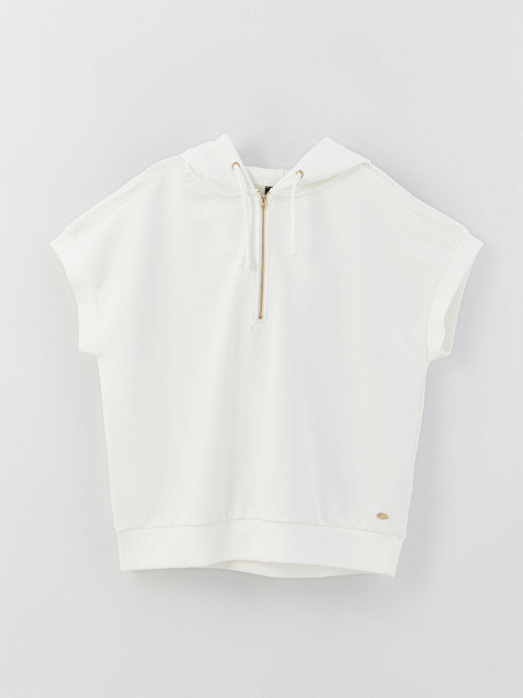 Plain Short Sleeve Oversize Women's Hoodie-5