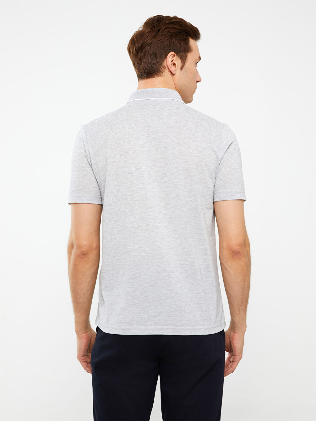 تيشيرت ياقة بولو كم قصير للرجال-4