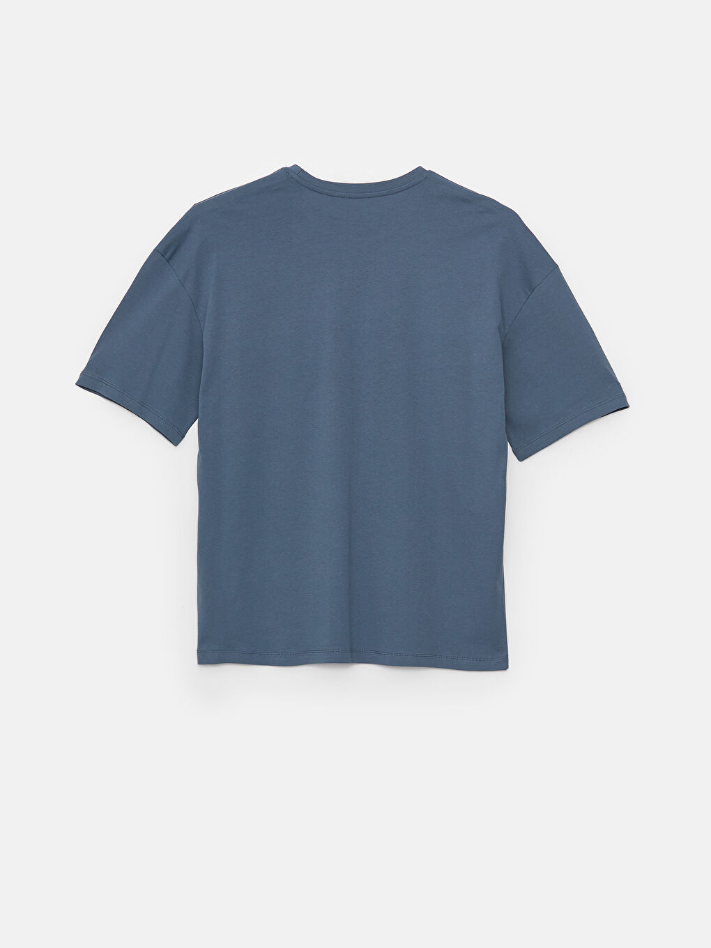 Mavi Bisiklet Yaka Penye Erkek Tişört-1